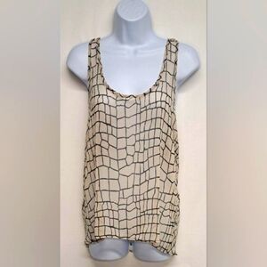 Love Culture Sheer Lightweight Top Racerback Droop Cut Out Back S EUC
